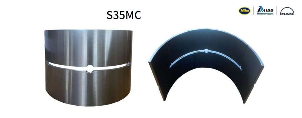CROSSHEAD BEARINGS SHELL LOWER PART FOR S35MC
