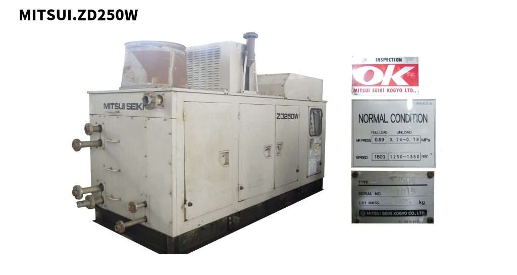 MITSUI-ZD250W-Box type diesel engine with screw air compressor