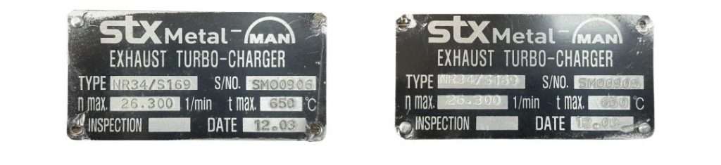 turbocharger-NR34/S169-SMO0906_SMO0905-NAMEPLATE