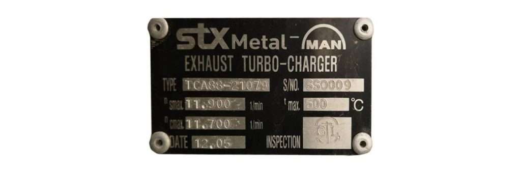 turbocharger-TCA88-21079-NAMEPLATE