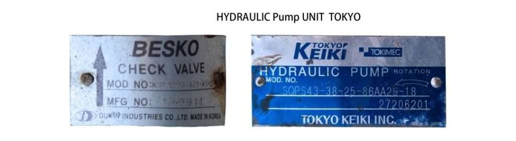 HYDRAULIC Pump UNIT TOKYO-SQPS43-38-25-86AA29-18 27206200-27206201