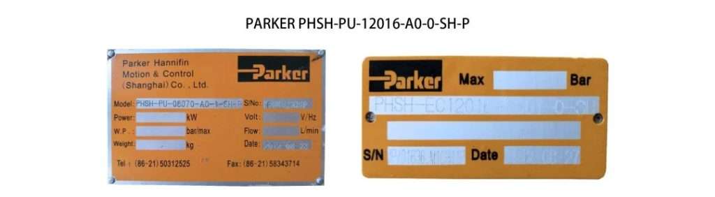 HYDRAULIC Pump UNIT-PARKER
PHSH-PU-12016-A0-0-SH-P
