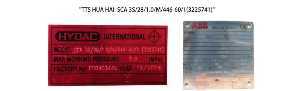 Main opening hydraulic power unit-TTS HUA HAI
SCA 3S/28/1.0/M/446-60/1(3225741)