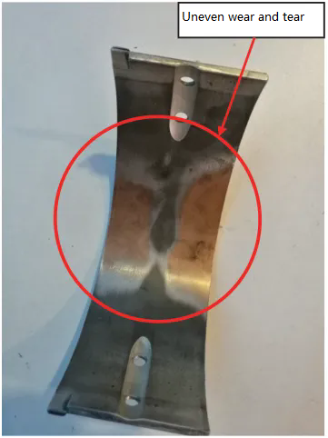 Connecting rod tile surface fault diagram