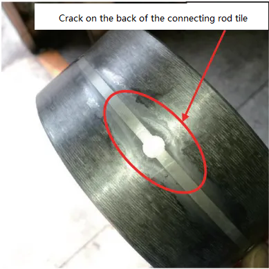 Fault diagram of connecting rod tile back